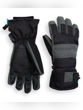 WinterProof Grey Canvas Performance Ski Gloves Men’s XL Waterproof Breathable